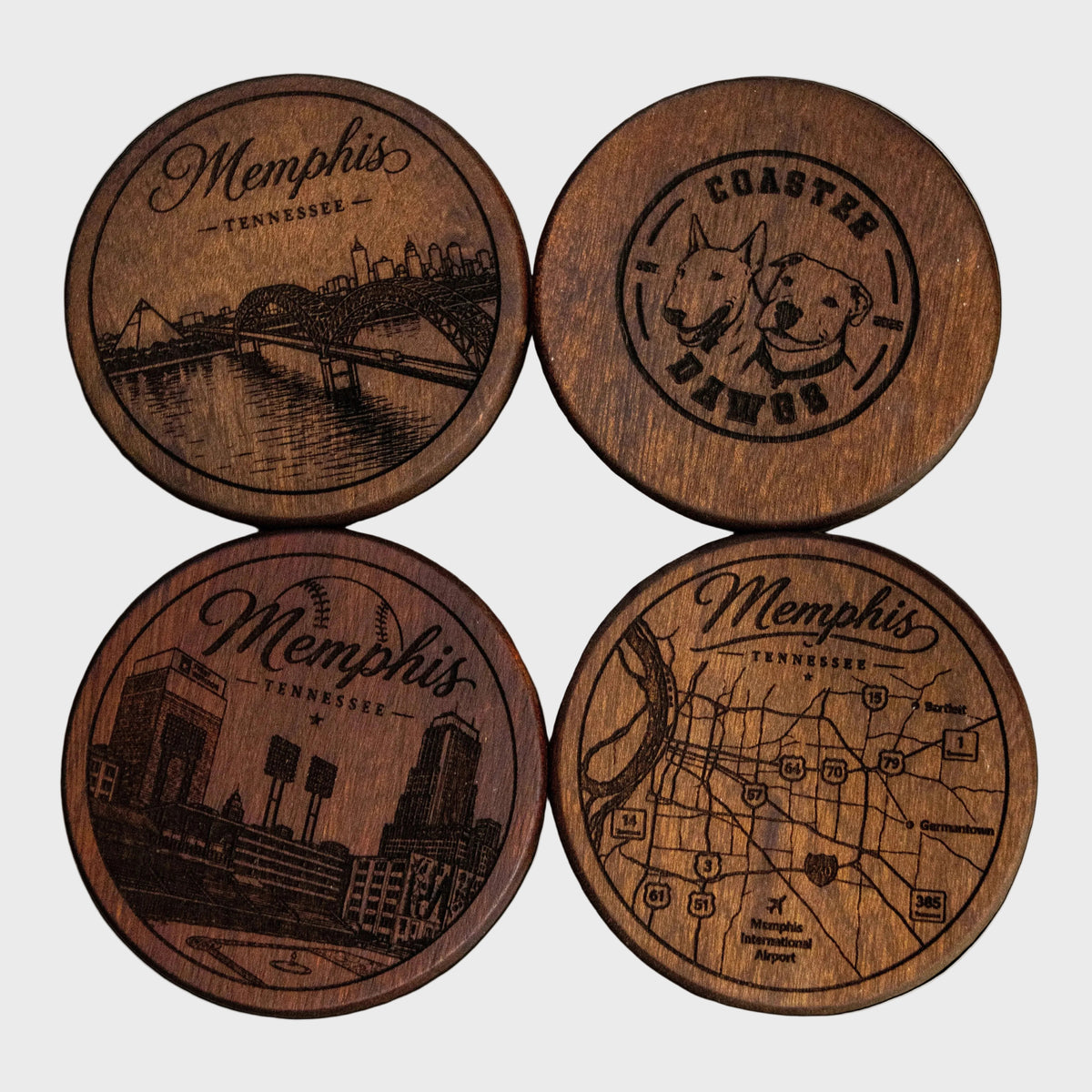 Memphis Coaster Collection Set – 4 (Circle)