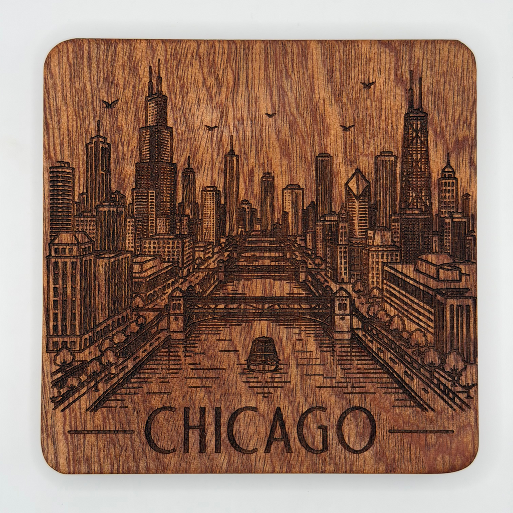 Chicago Skyline Coaster (Square)
