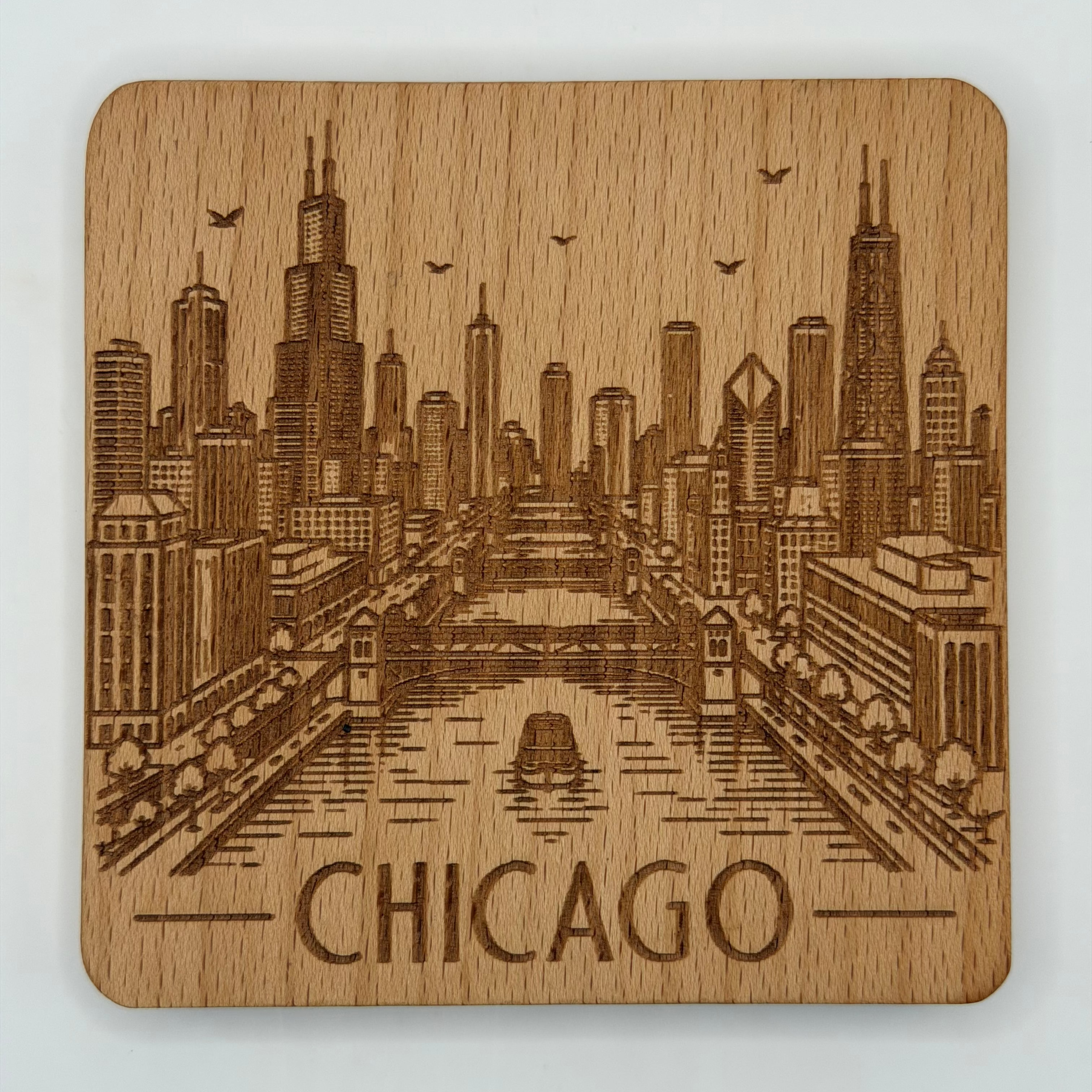Chicago Skyline Coaster (Square)