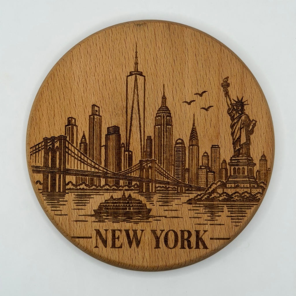 New York Skyline Coaster (Circle)