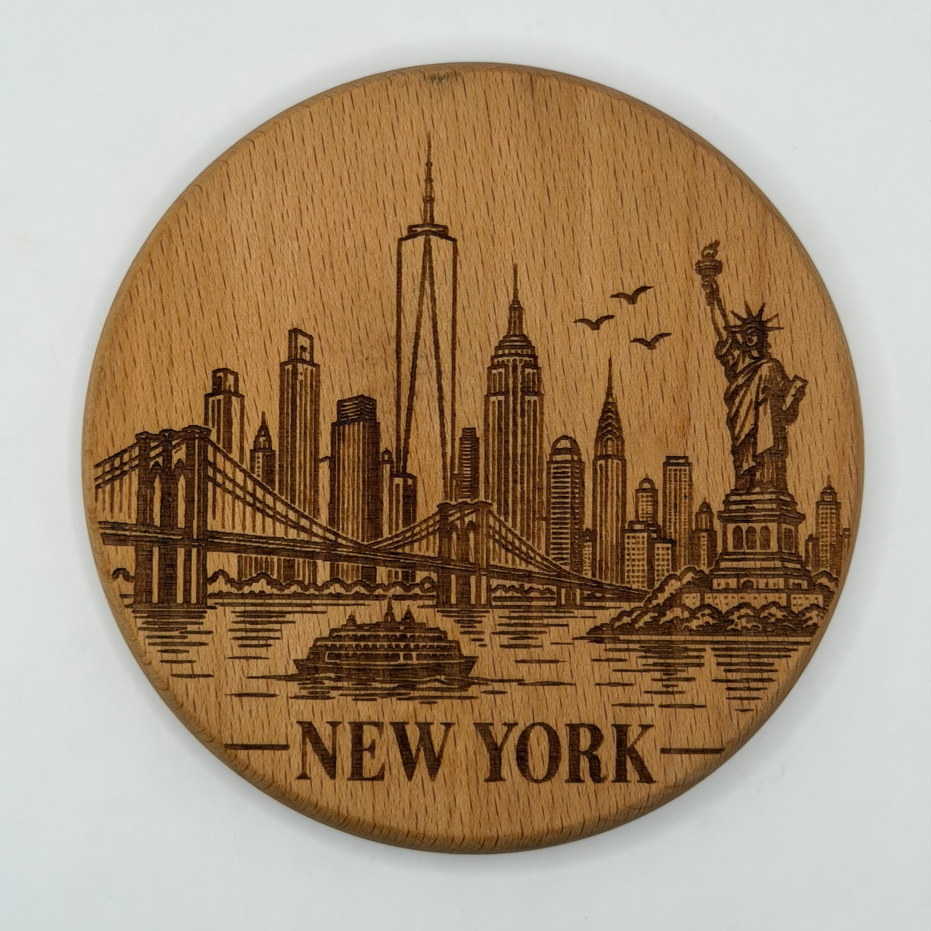 New York Skyline Coaster (Circle)