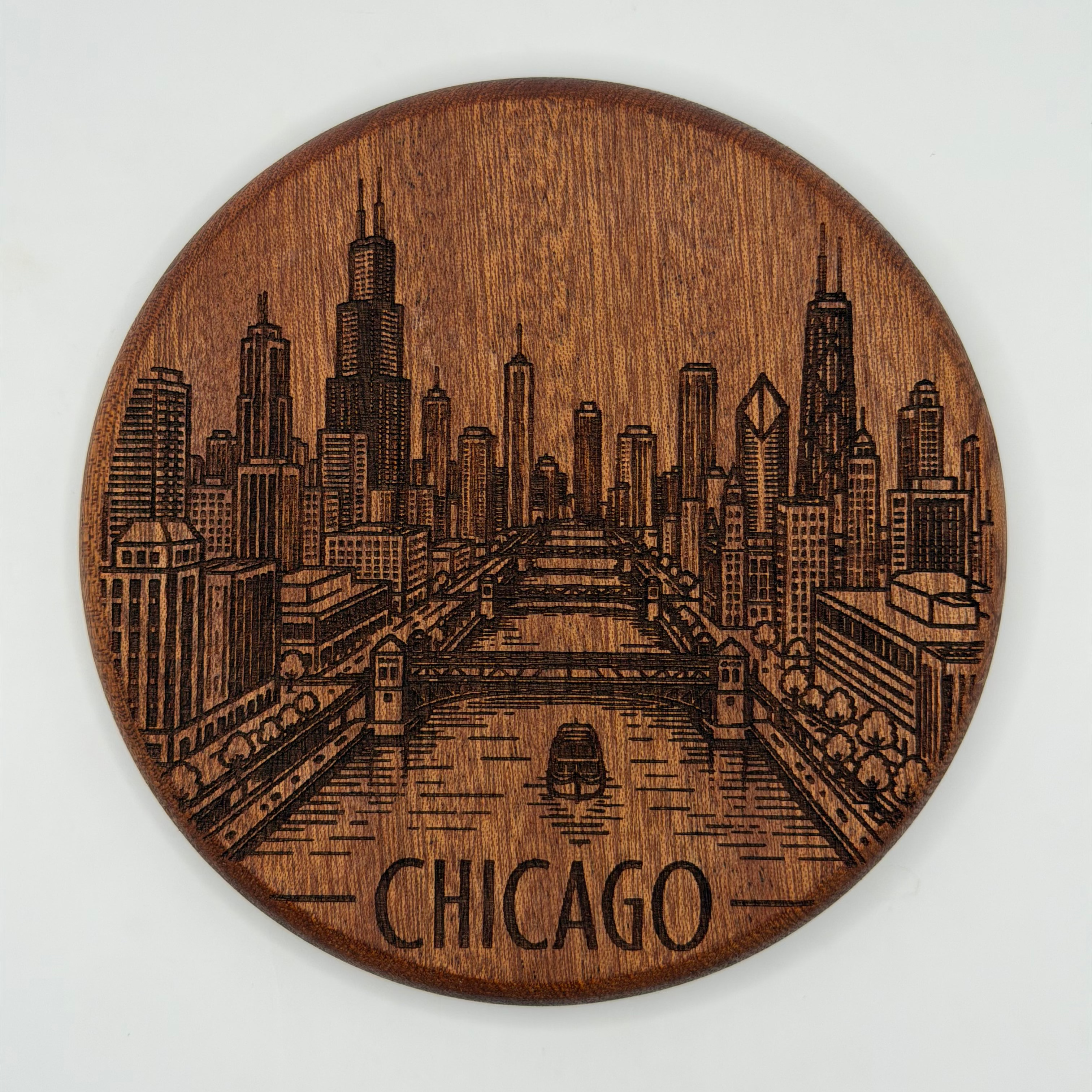 Chicago Skyline Coaster (Circle)