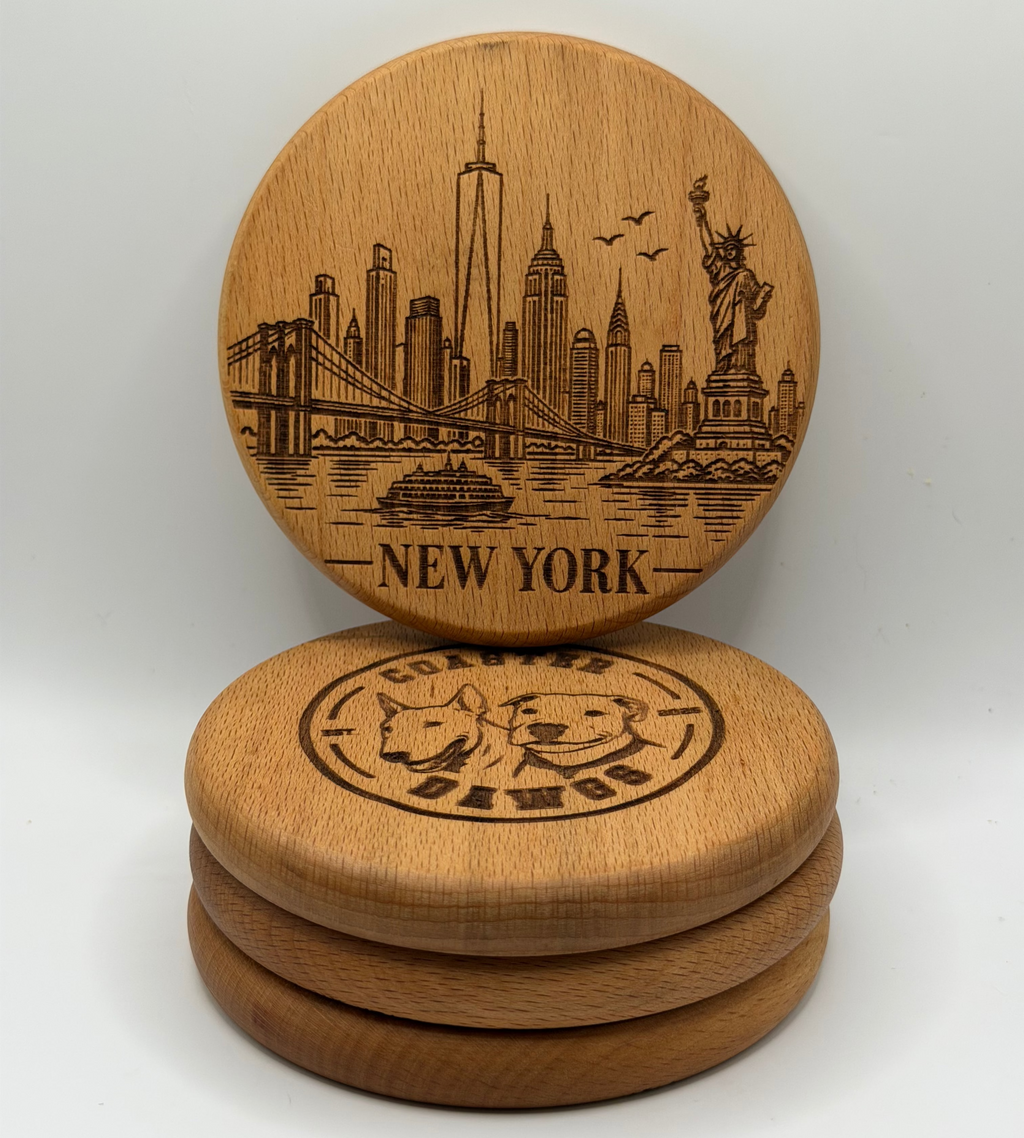 New York Skyline Coaster (Circle)