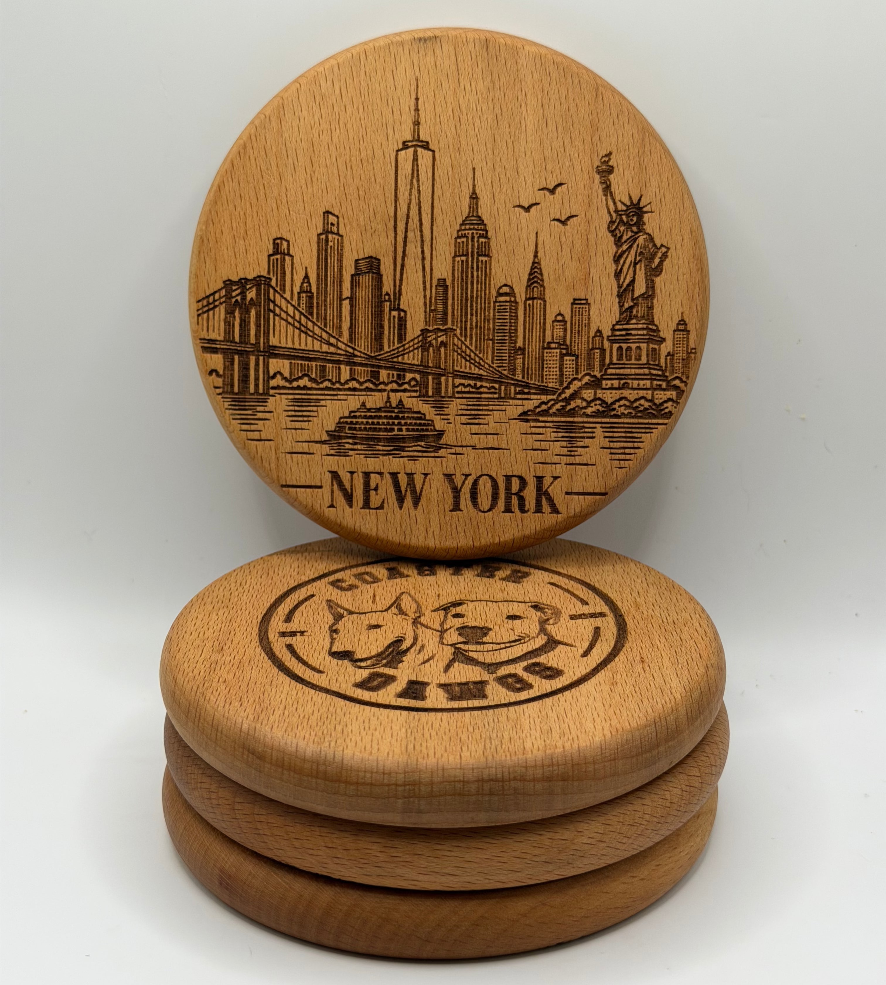 New York Skyline Coaster (Circle)