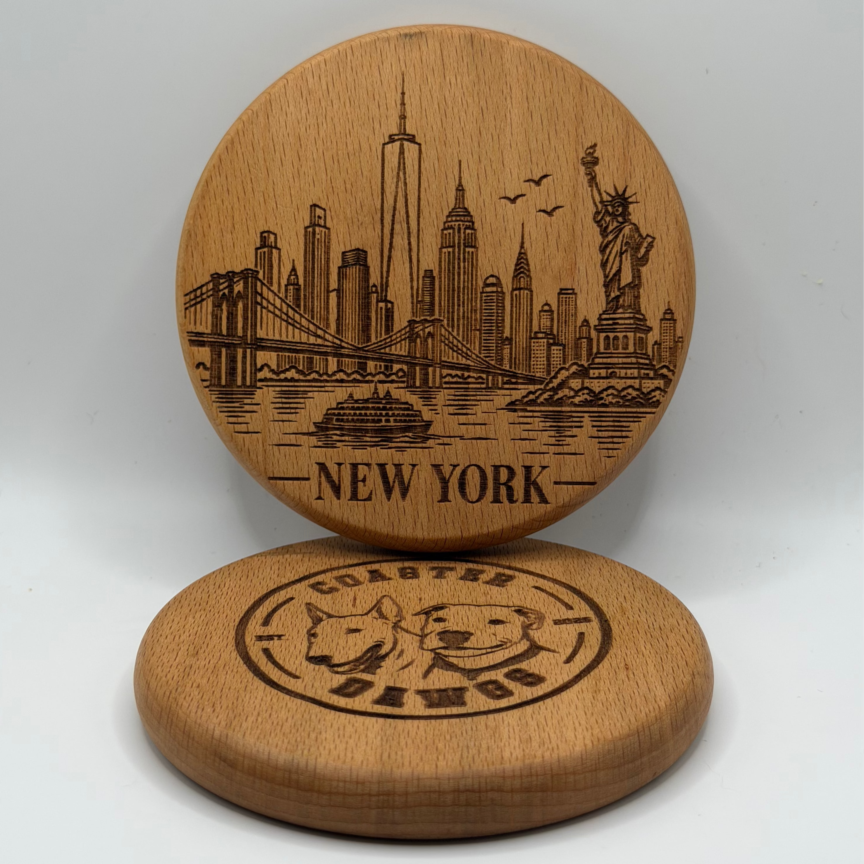 New York Skyline Coaster (Circle)