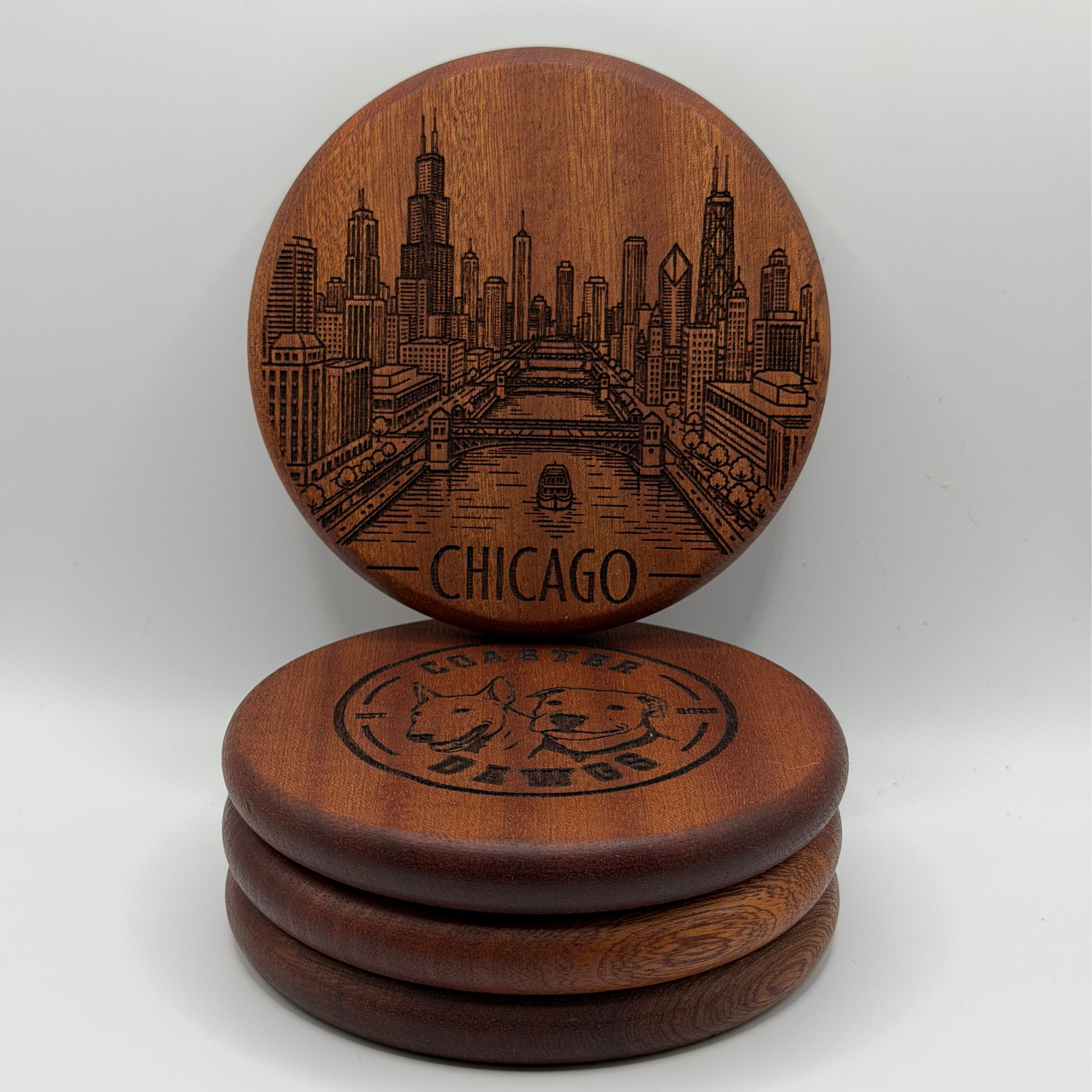 Chicago Skyline Coaster (Circle)