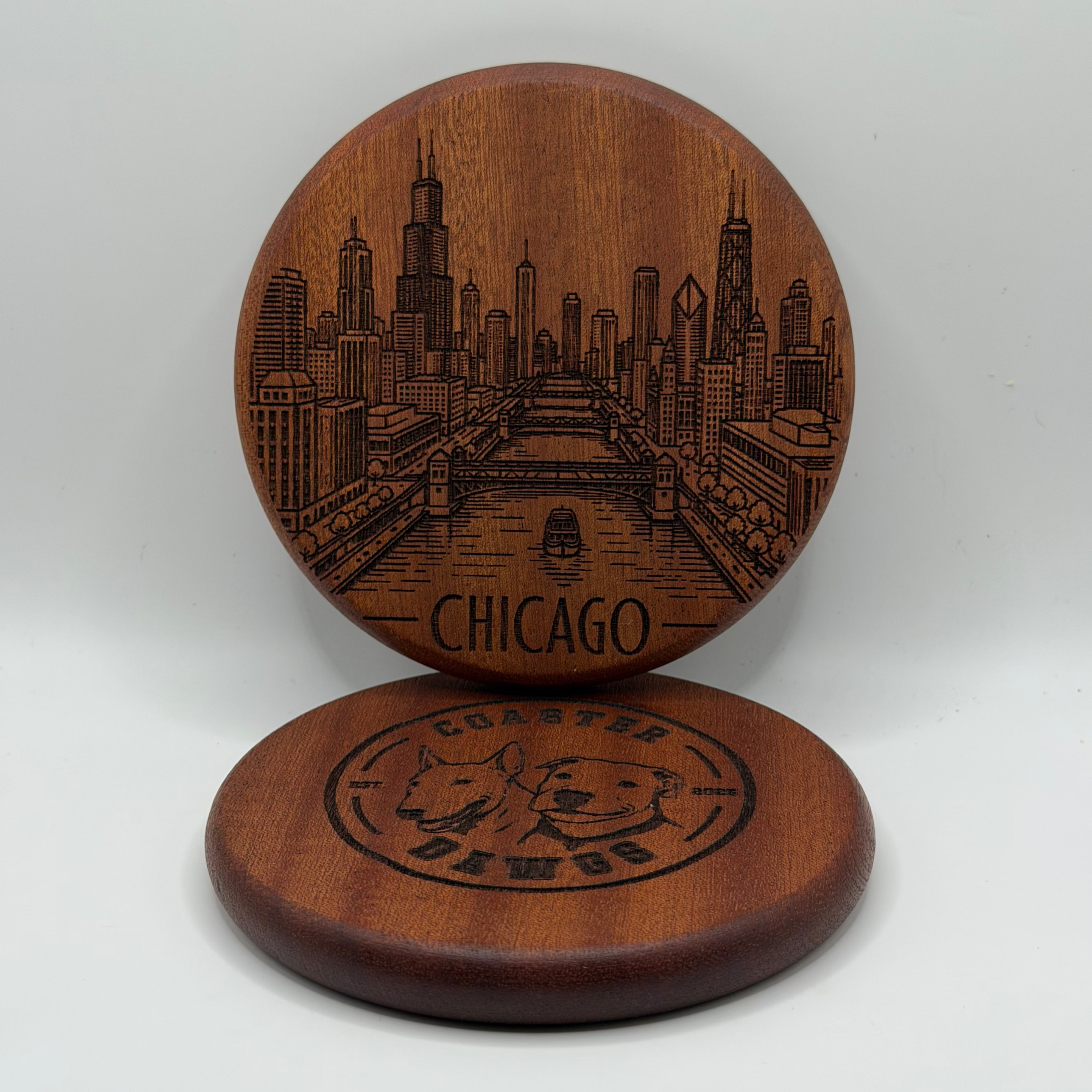 Chicago Skyline Coaster (Circle)