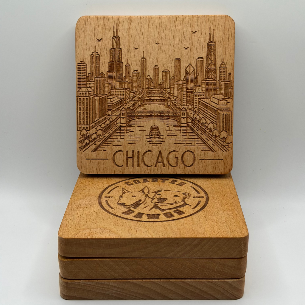 Chicago Skyline Coaster (Square)