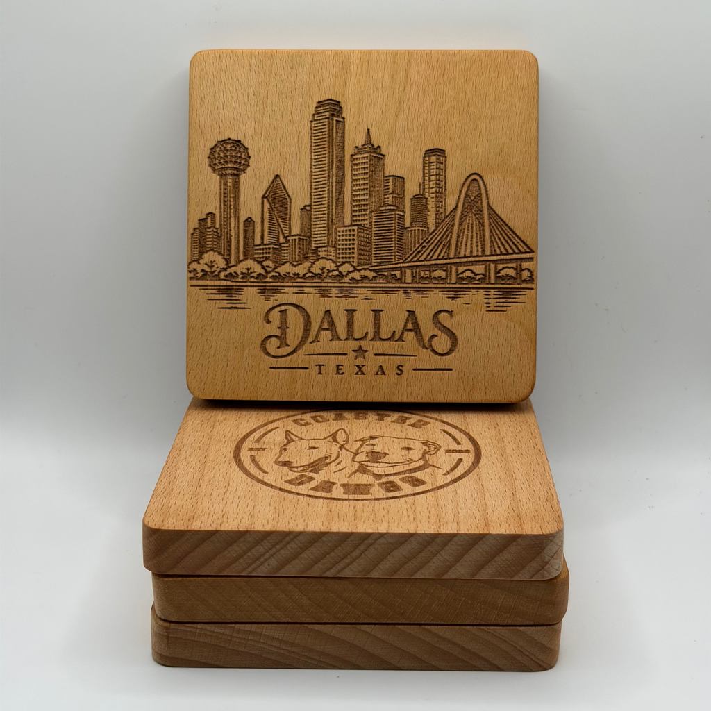 Dallas Skyline Coaster (Square)