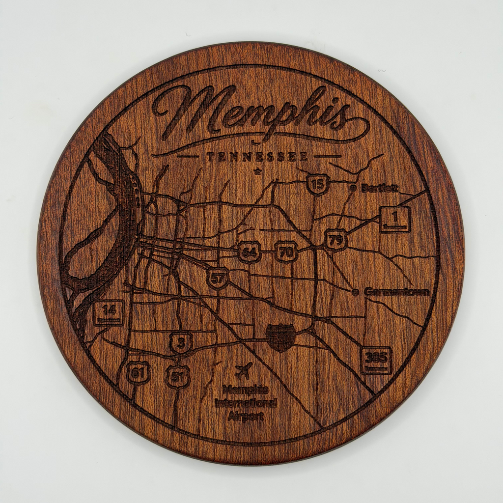 Memphis City Map Coaster