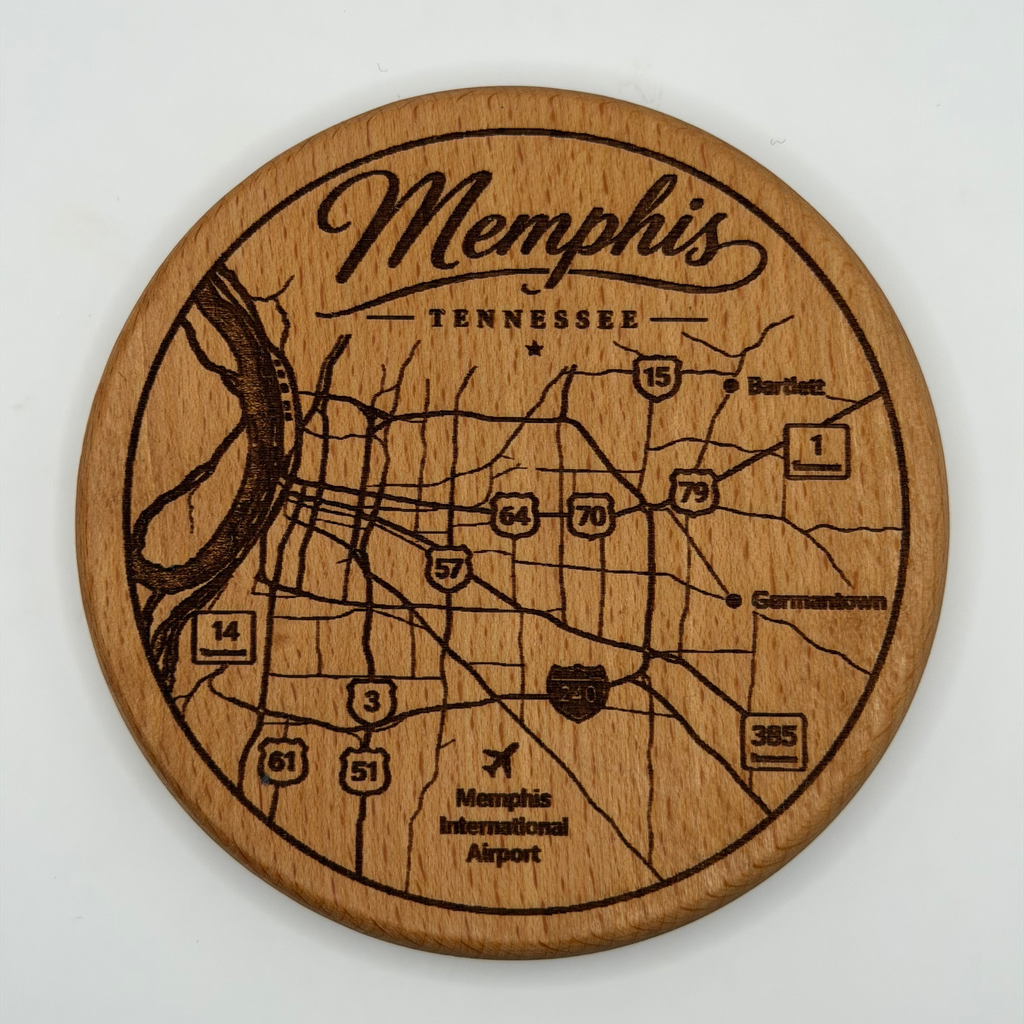 Memphis City Map Coaster