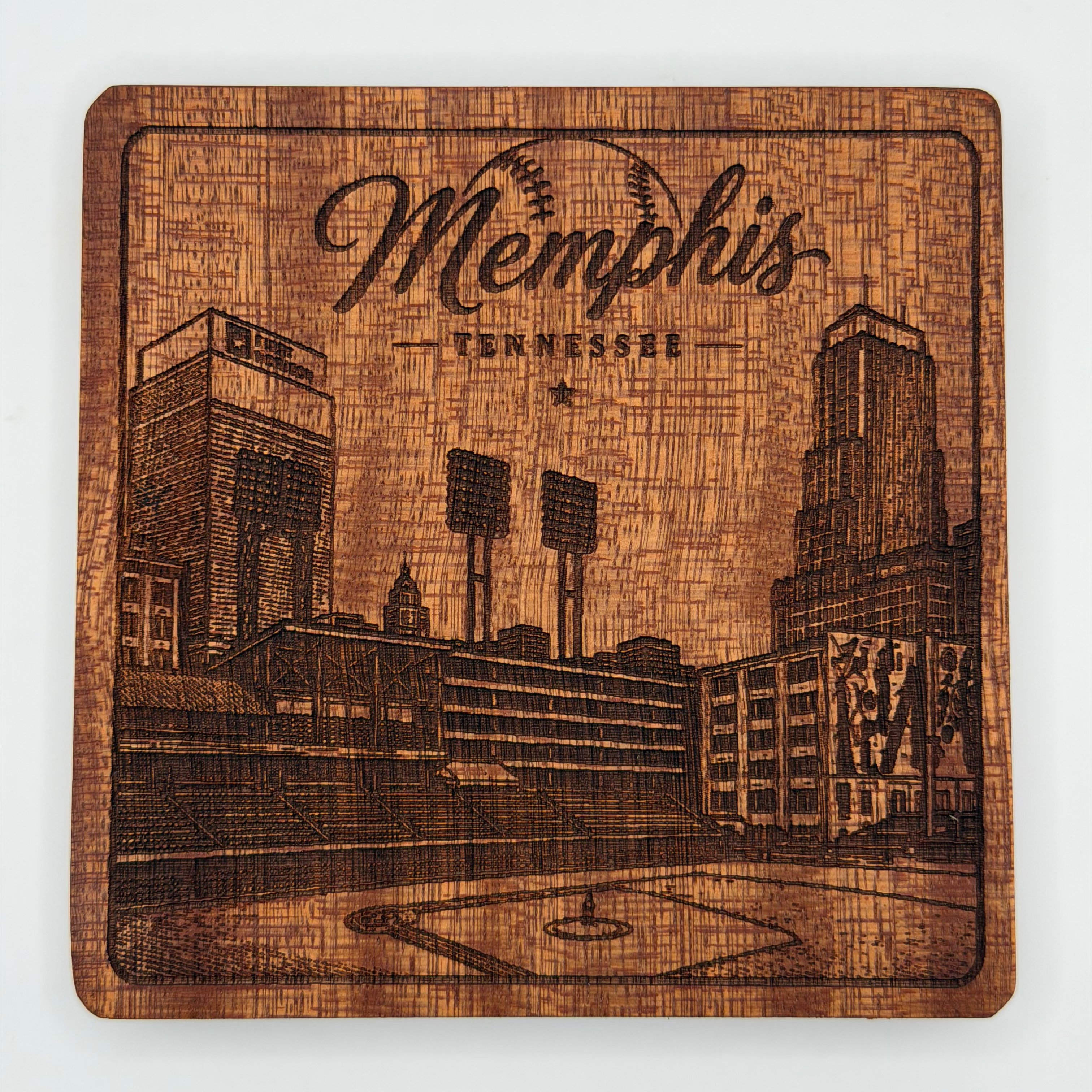 Memphis Baseball Coaster (Square)