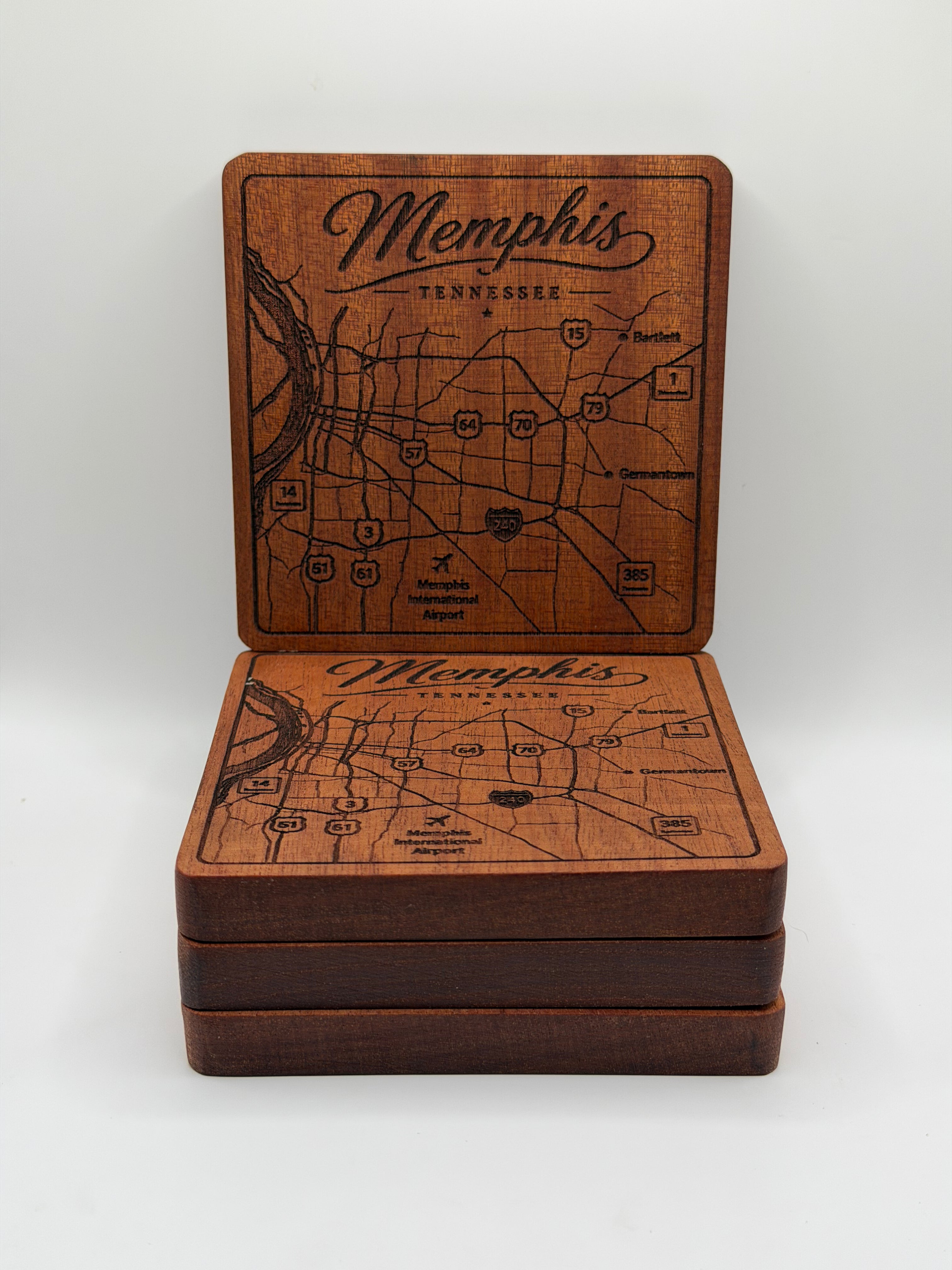 Memphis City Map Coaster (Square)