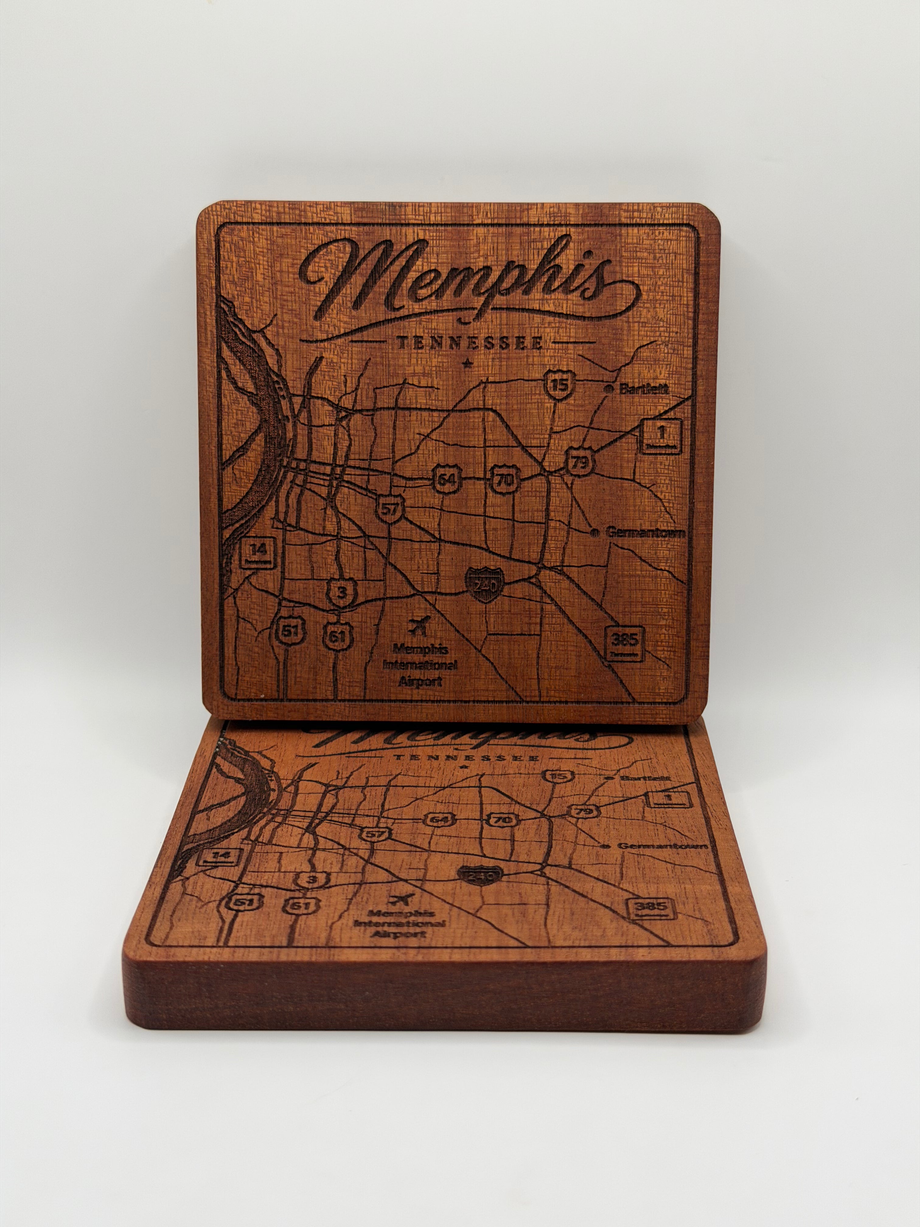 Memphis City Map Coaster (Square)