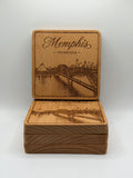 Memphis Skyline & Bridge Coaster (Square)